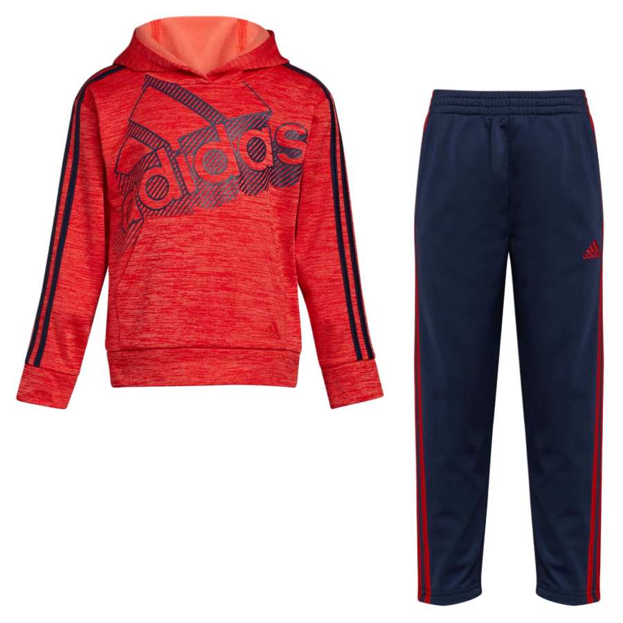 Adidas Adidas Casual Sportswear Bright Red Children Aged 3 7 Years Old