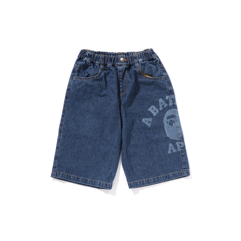 A BATHING APE Head Collection Bape SS25 Shorts Children Aged 3 7 Years Old Dark Blue NYX