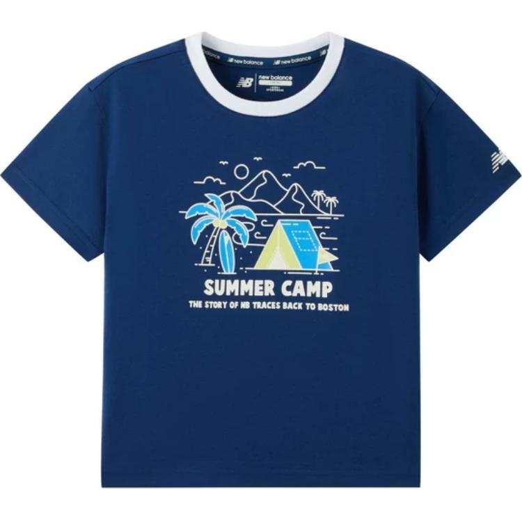 New Balance New Balance T Shirt Navy Blue Children Aged 3 7 Years Old