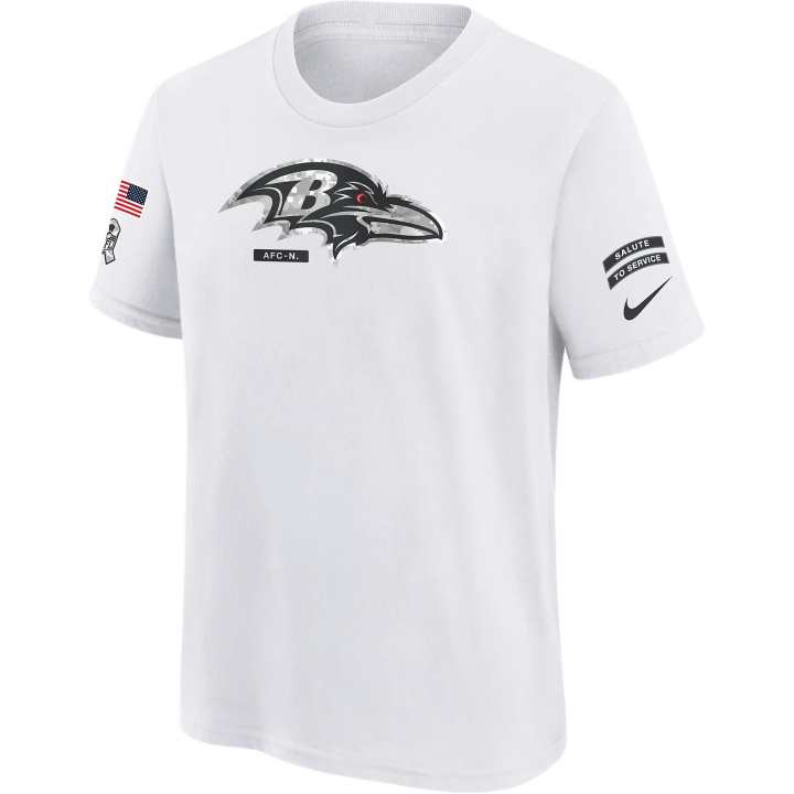 Nike Nike Dri FitNFL Baltimore Ravens Salute To Service Primary Edge Legend T Shirt White Teenagers