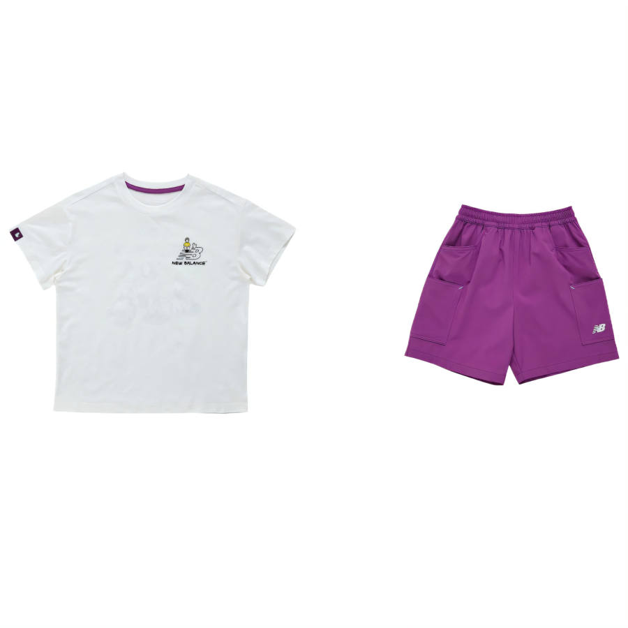 New Balance New Balance Casual Sportswear 2 Piece Set Purple Children Aged 3 7 Years Old