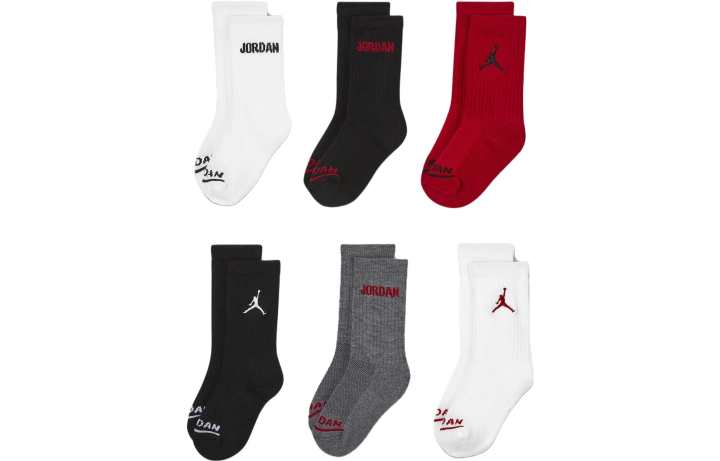 Jordan Jordan Kids' Apparel Crew Socks 6 Pack Kids'