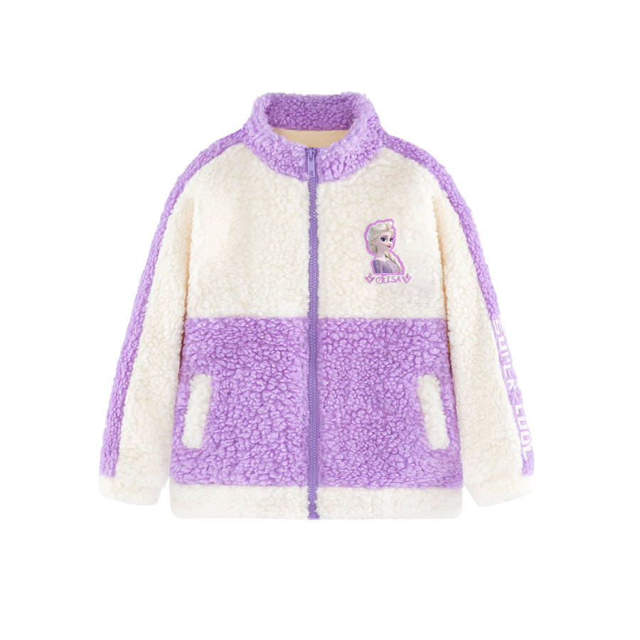 Disney Velvet feel Coat Purple Children Aged 3 7 Years Old
