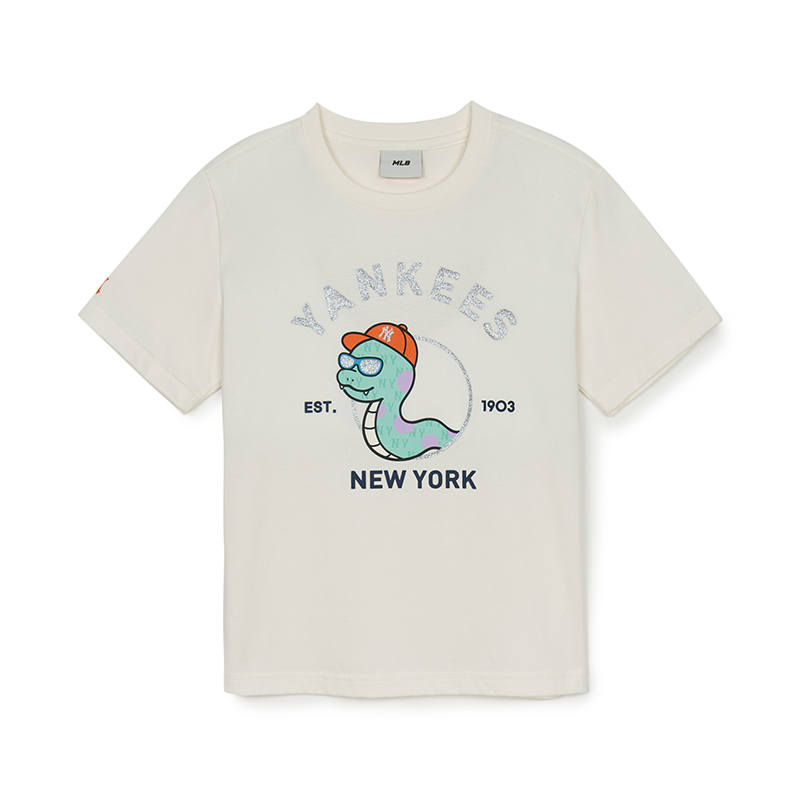 MLB KIDS New York Yankees T Shirt SS25 Ivory Kids'