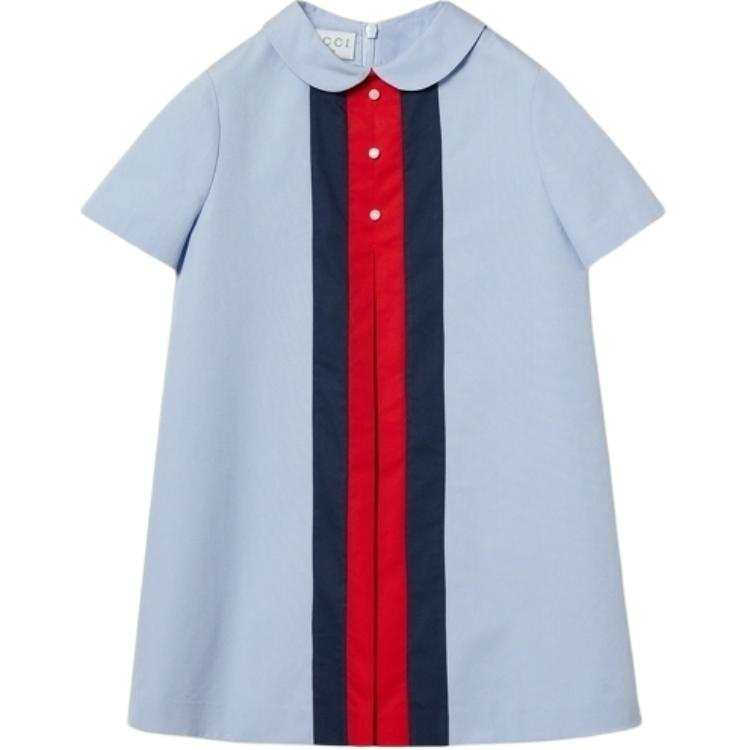 GUCCI T Shirt SS25 Dress Light Blue Kids'