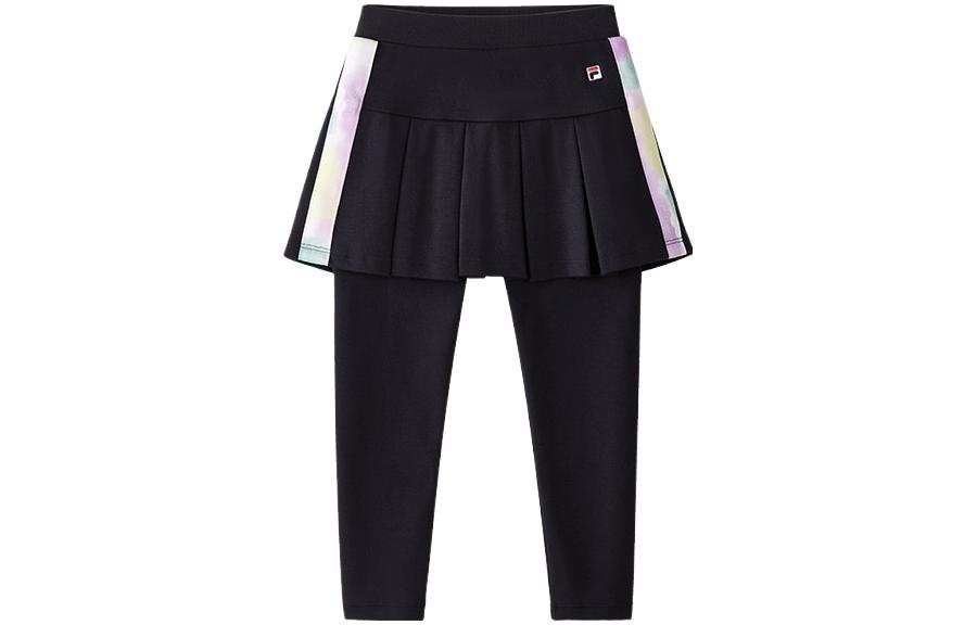 FILA KIDS Casual Pants Patchwork Mid Rise Skort Fleece Lined Thermal Legend Blue Kids'
