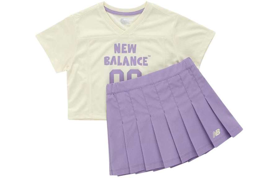 New Balance New Balance Skirt Set Light Yellow + Purple Kids'