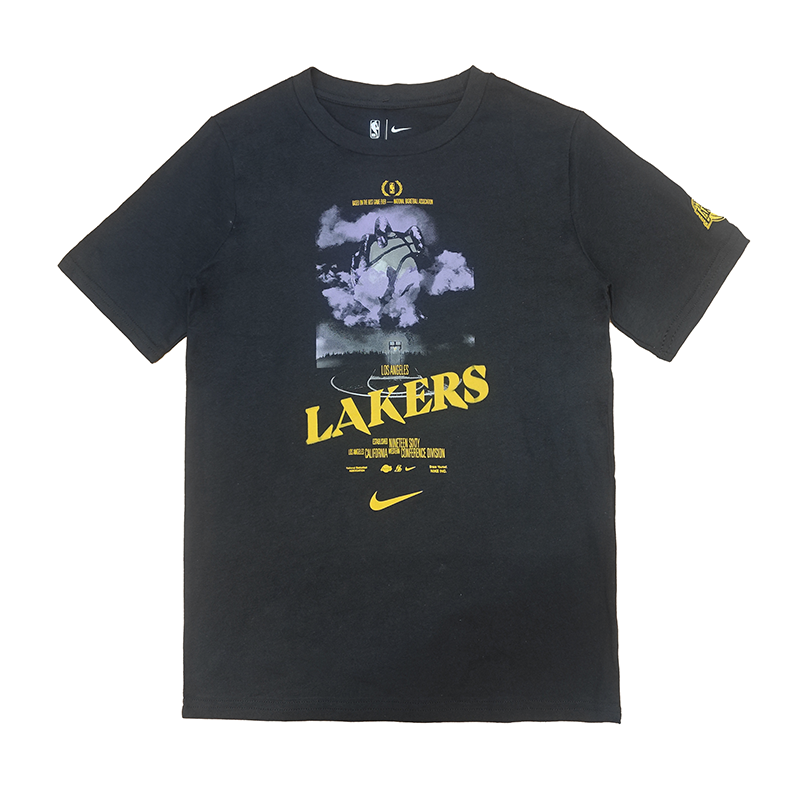 Nike Nike Letter Breathable Fashion Trend Short Sleeved Black Teenagers