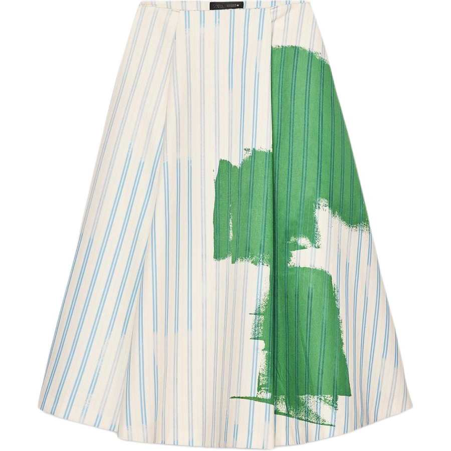 ZARA ZW Casual Long Skirt Women's Stripes