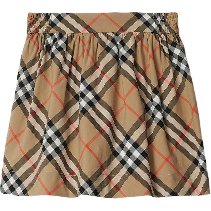 Burberry SS24 Plaid Moderate Skirt Summer Kids' Sand