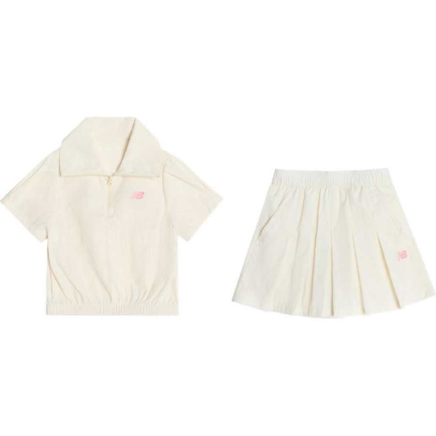 New Balance Children Aged 3 7 Years Old New Balance Skirt Set Ivory White