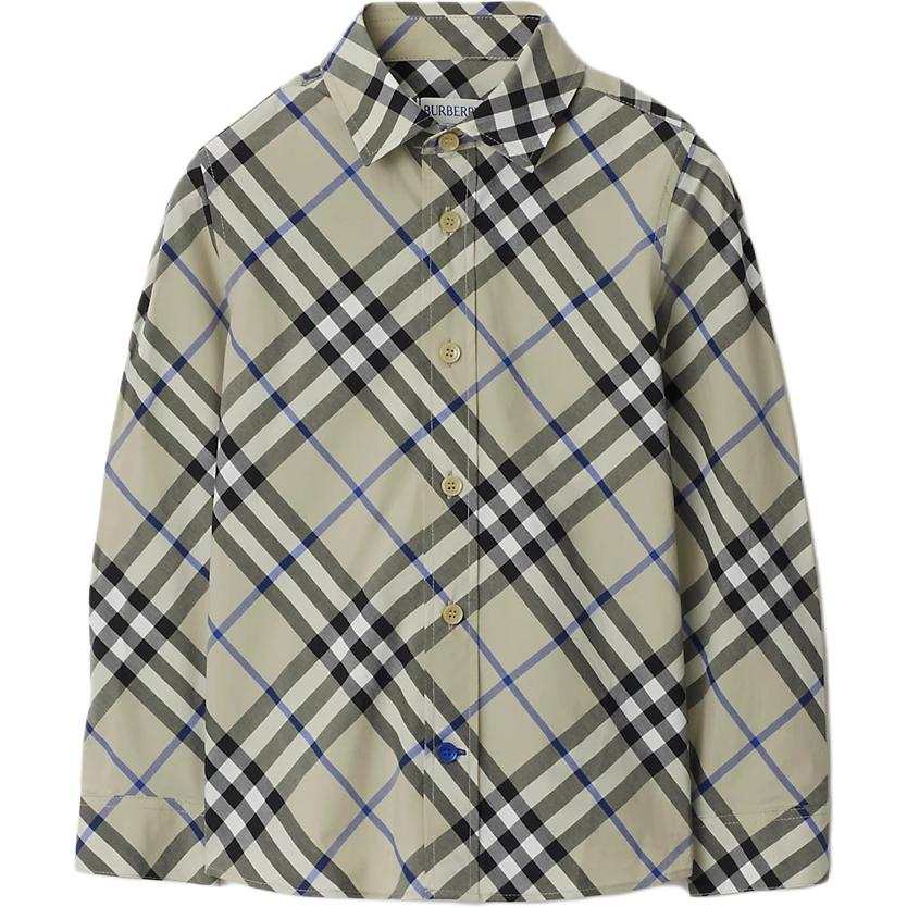 Burberry Shirt SS24 Moss Green Kids'