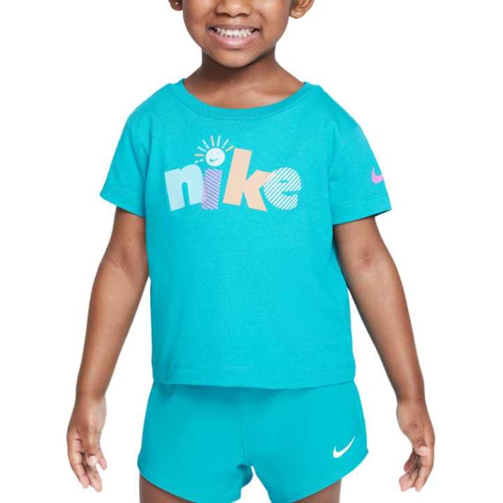 Nike Nike Swoosh T Shirt Coral Blue Infant And Toddler