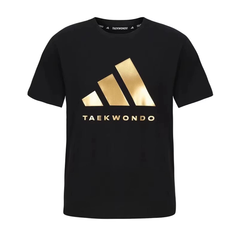 Adidas Adidas Short Sleeved T Shirts Black Gold Children Aged 3 7 Years Old