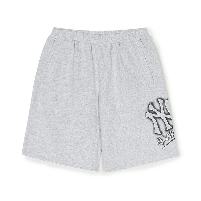 MLB KIDS New York Yankees SS25 Shorts Children Aged 3 7 Years Old Light Heather Gray