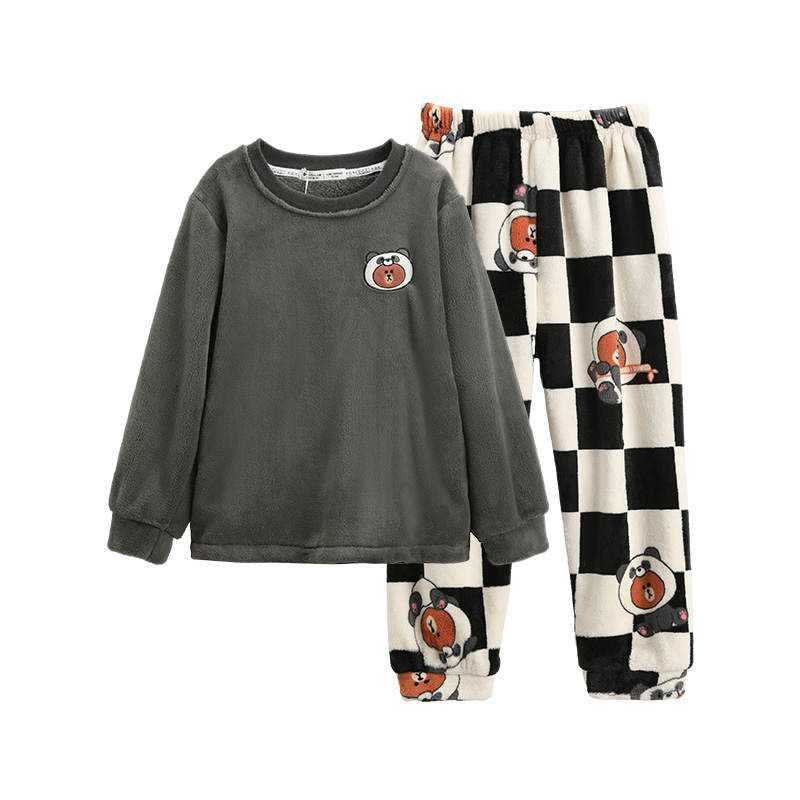 FENTENG Pajama Set Kids' Vintage Gray