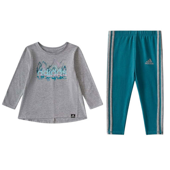 Adidas Adidas Kids Matching Sets N LS SWING TEE GFX TIGHT SET Infant And Toddler