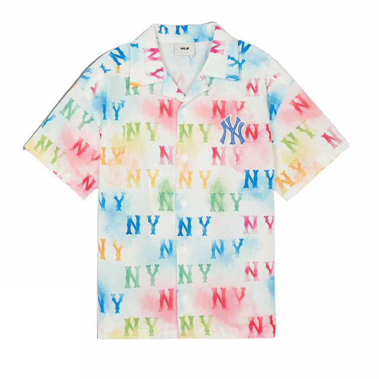 MLB KIDS Multicolor All Over Print Kids' Top Summer Teenagers White