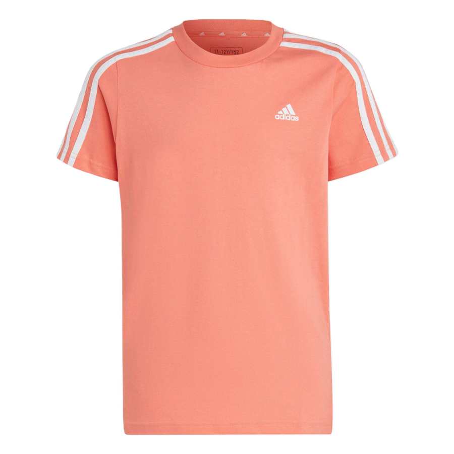 Adidas Adidas ESSENTIALS T Shirt Fusion Coral Pink/White Teenagers