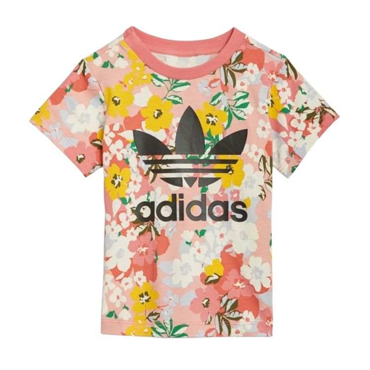 Adidas Originals HER STUDIO LONDON T Shirt Floral Pink Kids'