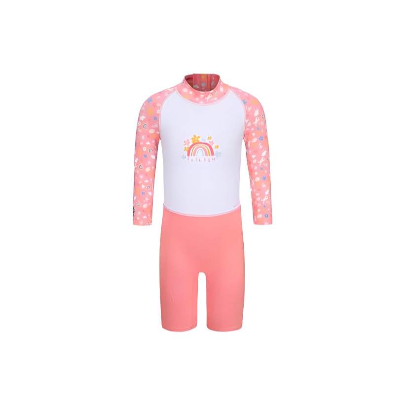 DECATHLON Kids' Swimsuit Coral Powder/Snow/Litchi Powder Kids'