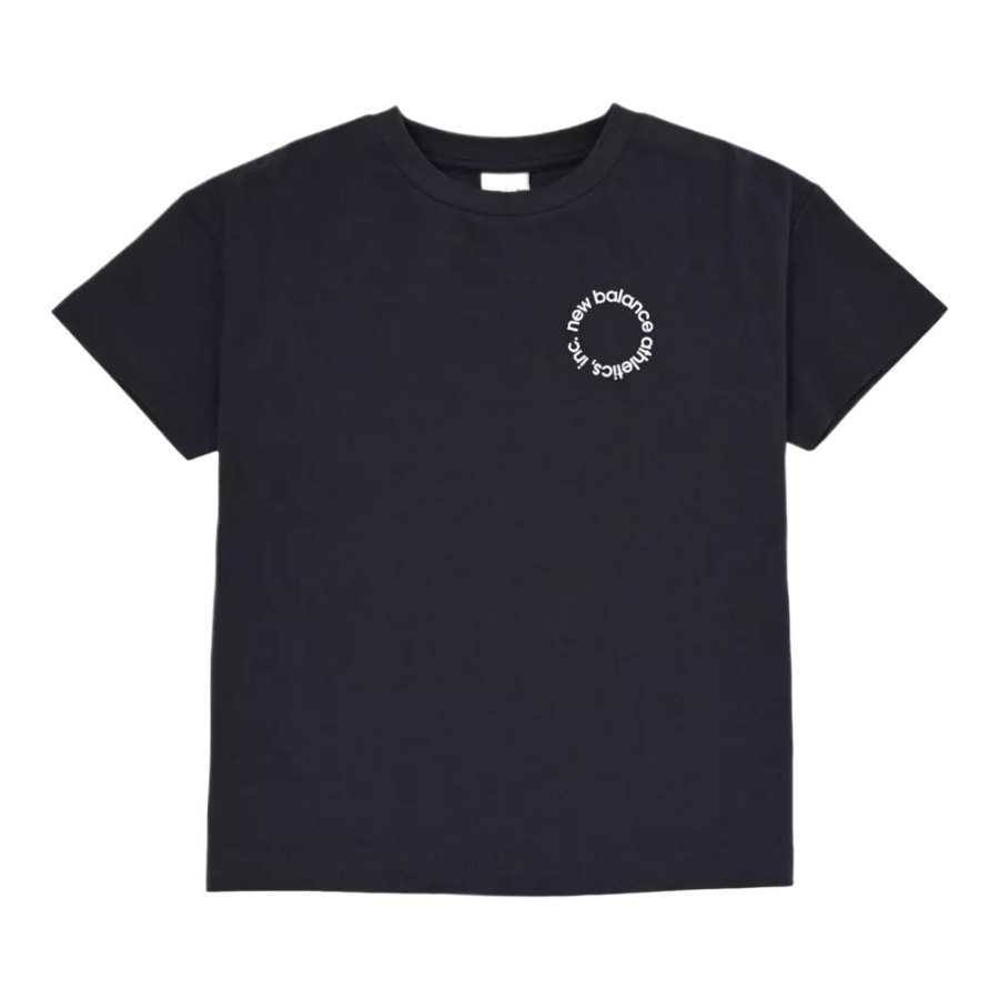 New Balance New Balance Graphic NB Athletics T Shirt Black Teenagers