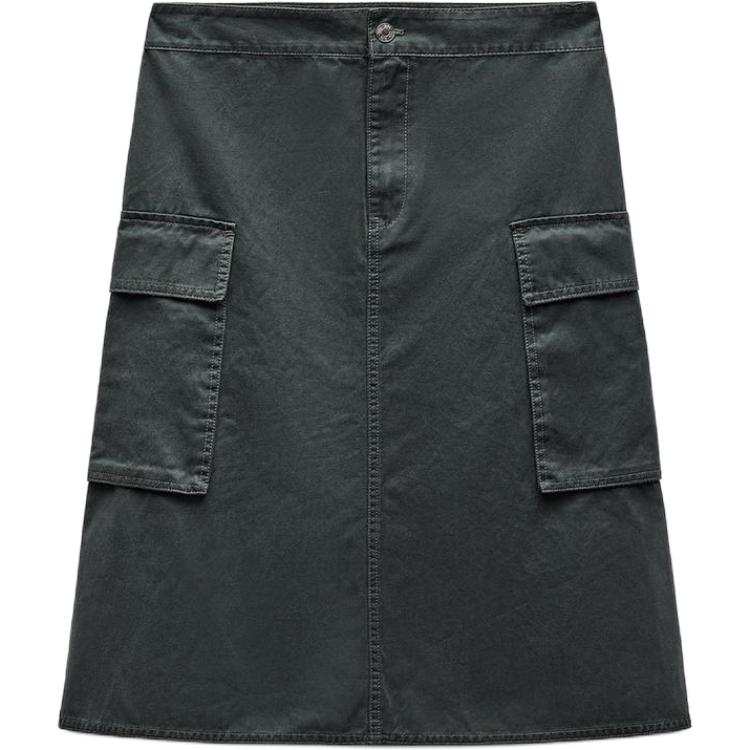 ZARA Trf Cargo Short Skirts Women's Light Khaki