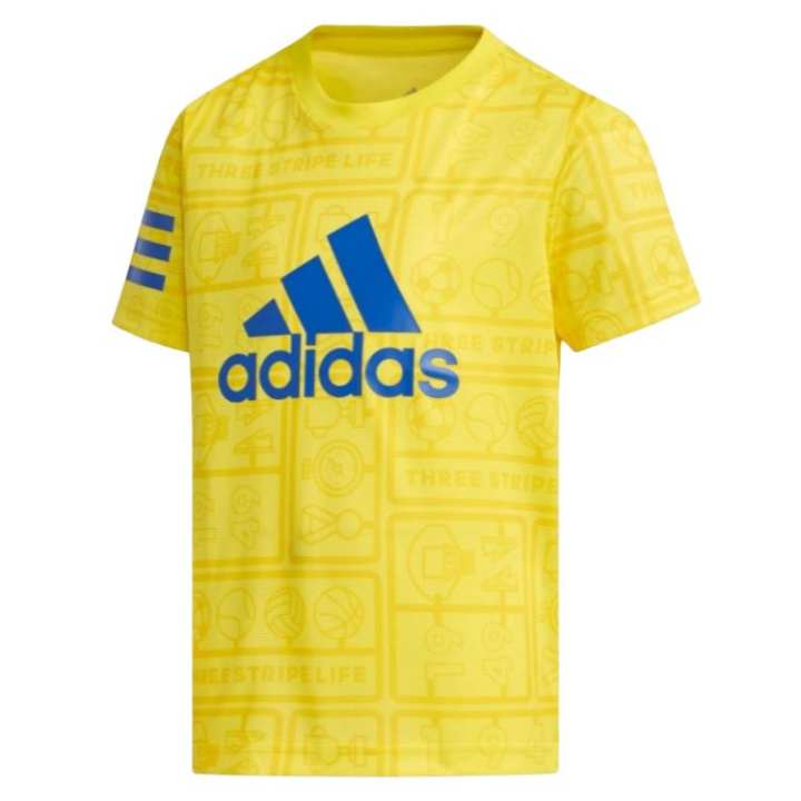 Adidas Adidas T Shirt Bright Yellow/Blue Kids'