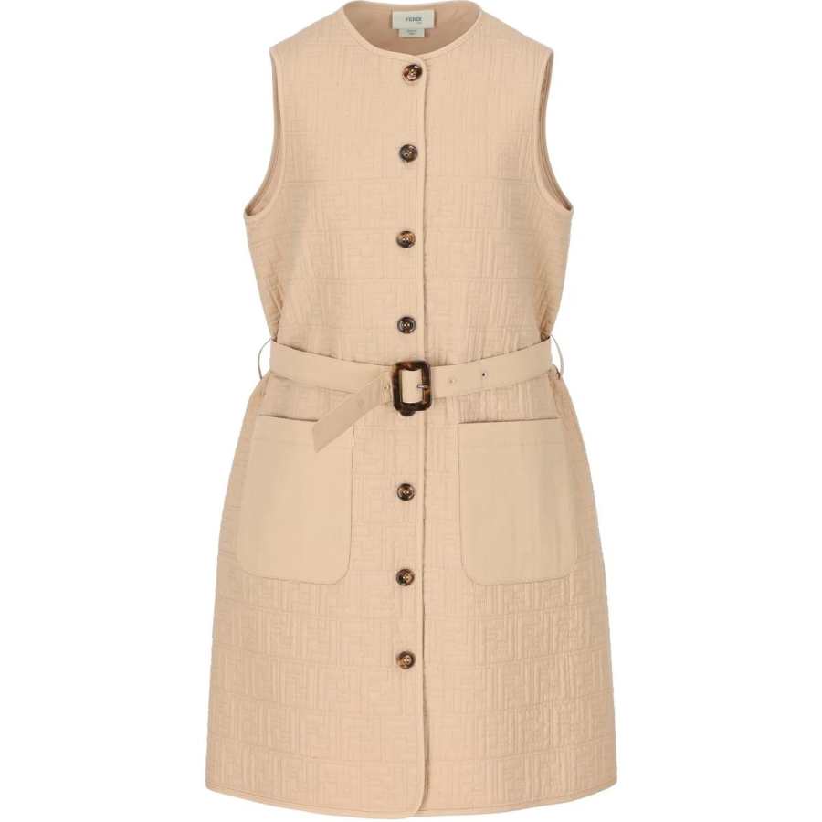 FENDI Kids Dresses Crew Neck Moderate Short
