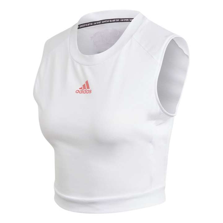 Adidas Adidas CROPPED TANK Sport Vests Women's White