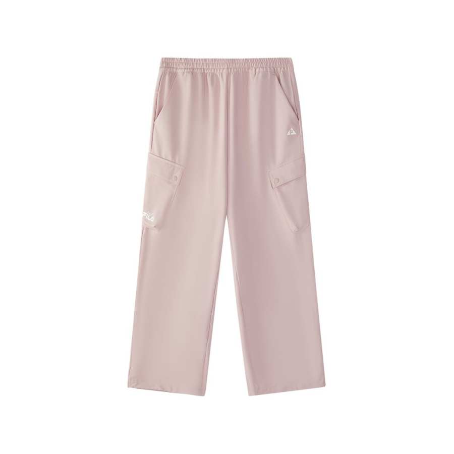 FILA KIDS Knitted Sweatpants Smoky Purple Lotus Root Powder Teenagers