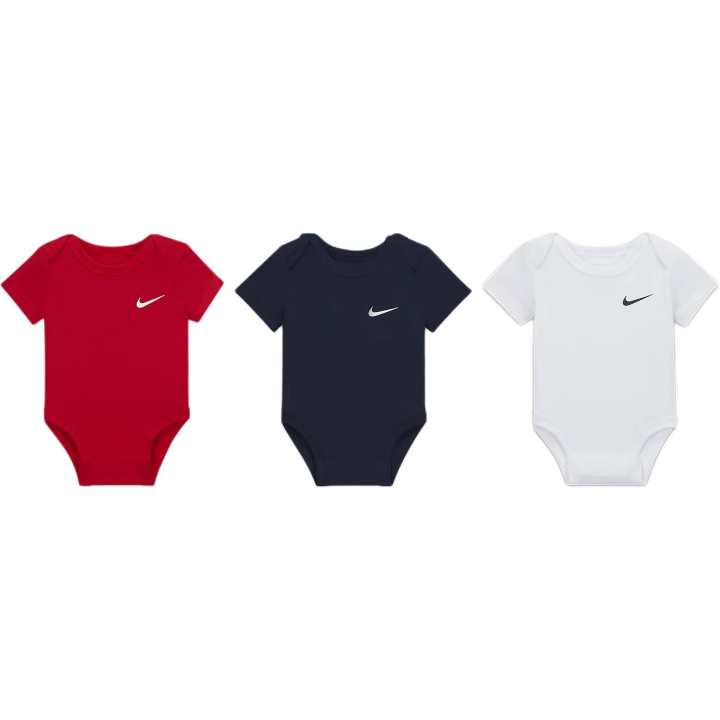 Nike Nike Jumpsuit Swoosh 3 Pack 3 Pack Multicolor/Obsidian/Red Infant And Toddler