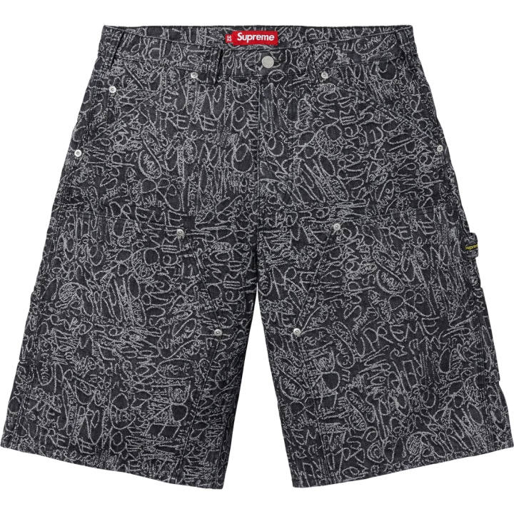 Supreme Supreme Handwriting Double Knee Denim Short