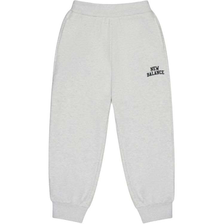New Balance New Balance Knitted Sweatpants Fleece Lined Elastic Comfortable Casual Letter Gray Children Aged 3 7 Years Old