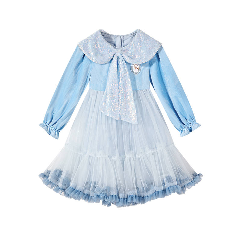 Disney Kids Dresses Lapel Moderate Mid Length