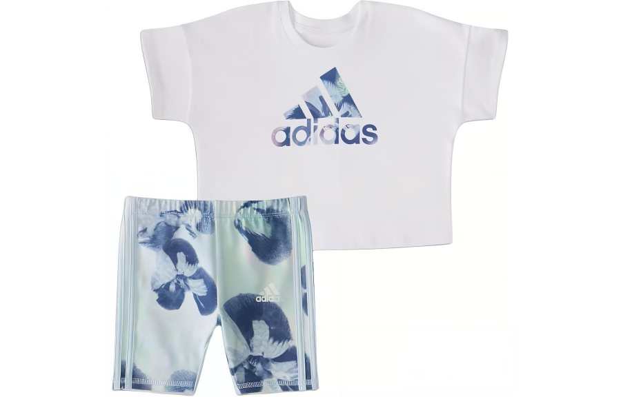 Adidas Adidas Kids Matching Sets Kids' Apparel Box Tee Bike Short Set Infant And Toddler
