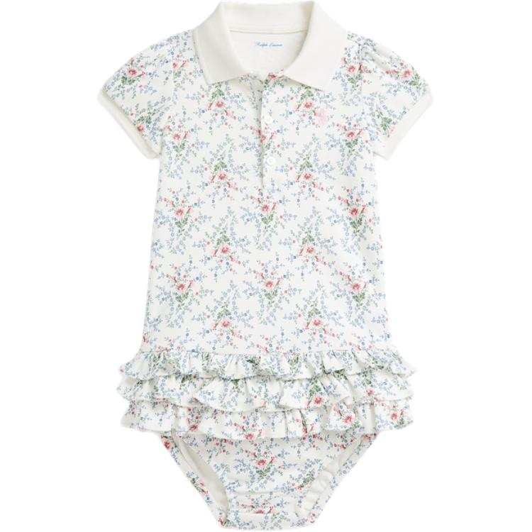 Polo Ralph Lauren Infant And Toddler Polo Ralph Lauren Skirt Set SS25 Two Piece Set Floral Pattern