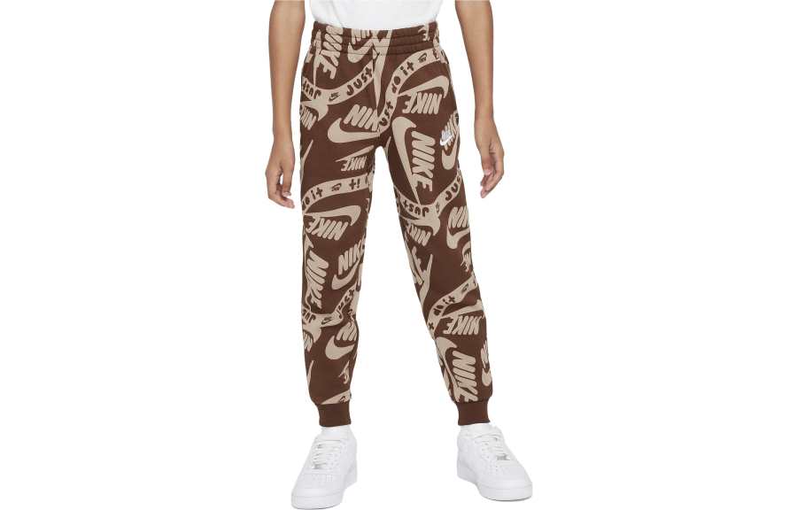 Nike Nike Knitted Sweatpants Sportswear Club Fleece Brown Kids'