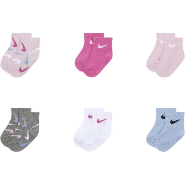 Nike Nike Baby Socks 6 Pack Pink Foam Infant And Toddler