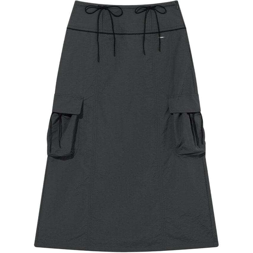 COVERNAT Casual Long Skirt Women's Charcoal Gray
