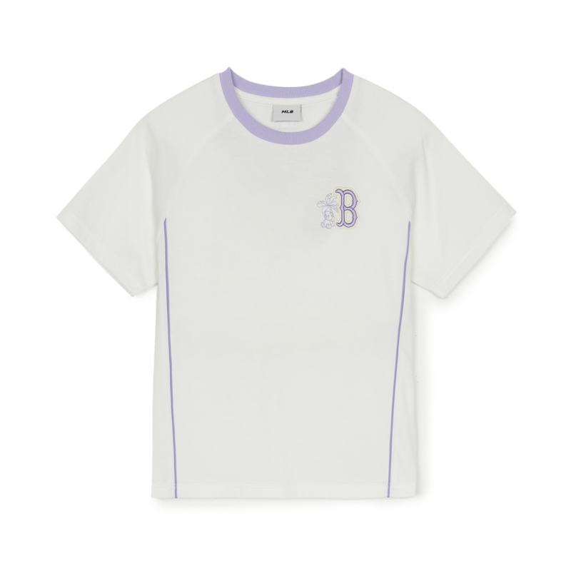 MLB KIDS T Shirt SS25 Ivory White 43IVS Children Aged 3 7 Years Old
