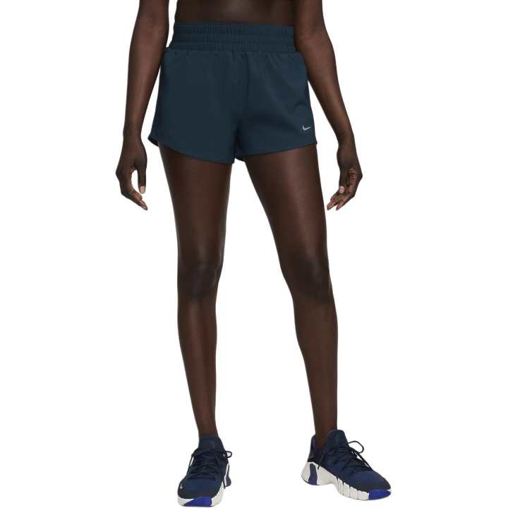 Nike Nike Women's Dri FIT Mid Rise 3' Brief Lined Shorts Kids' Marine Green