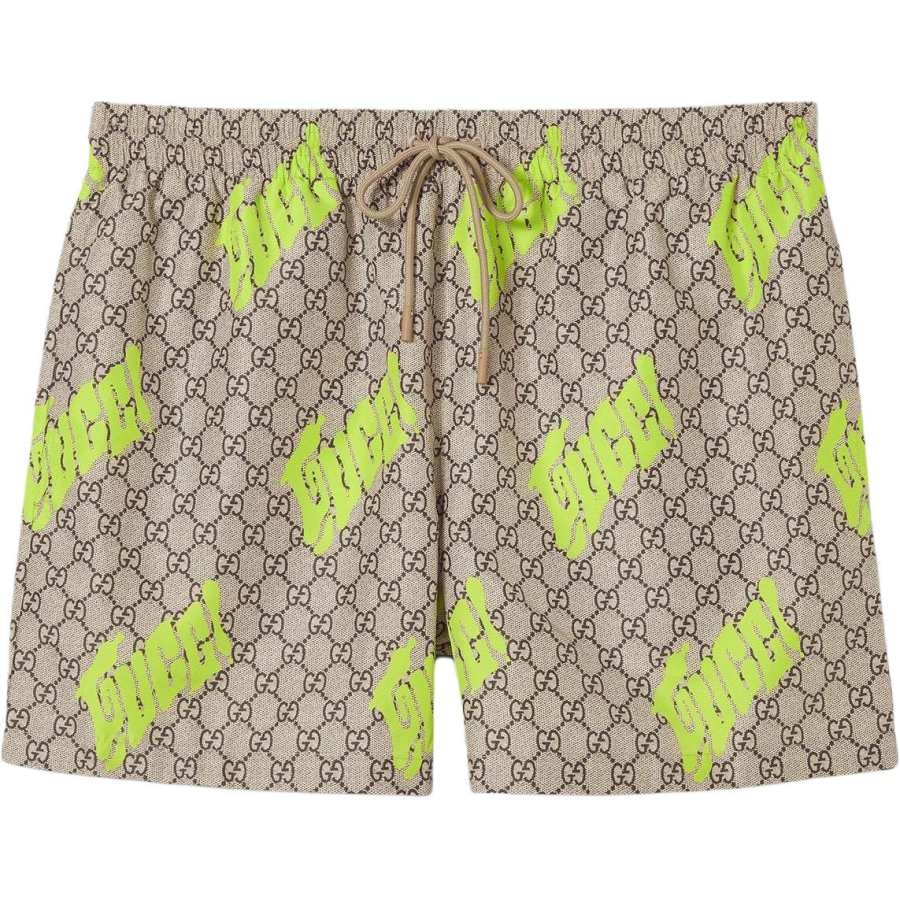 GUCCI GUCCI Printed Technical Poplin Swim Shorts