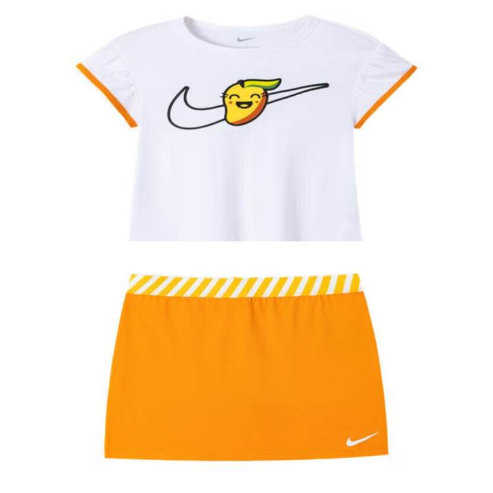 Nike Children Aged 3 7 Years Old Nike Skirt Set Golden Orange Yellow