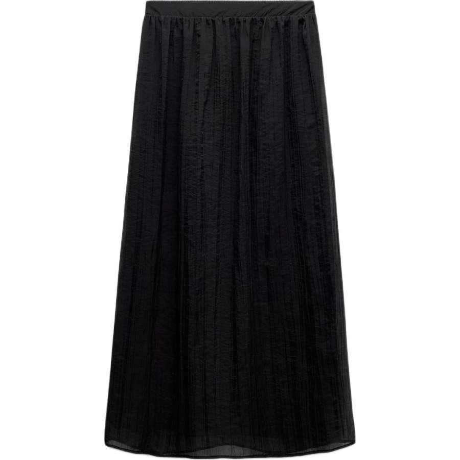 ZARA Casual Long Skirts Women's Black Moderate Long Skirt Other
