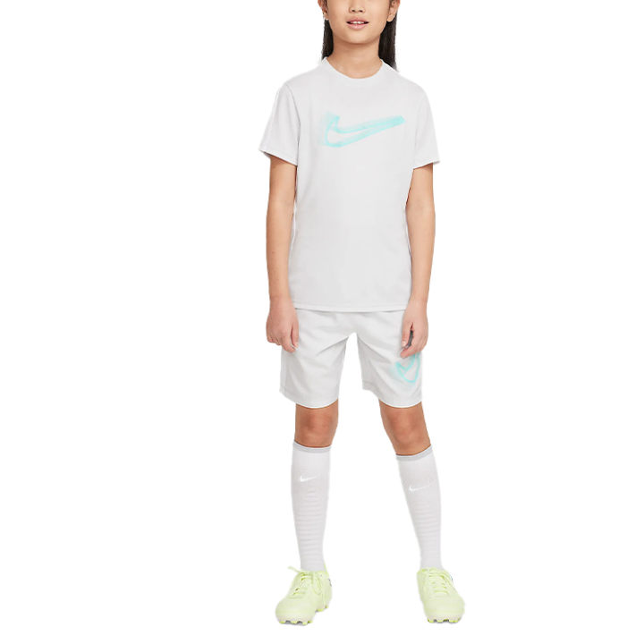 Nike Nike AcademyDri Fit T Shirt Photon Dust/White/Dynamic Turquoise Teenagers
