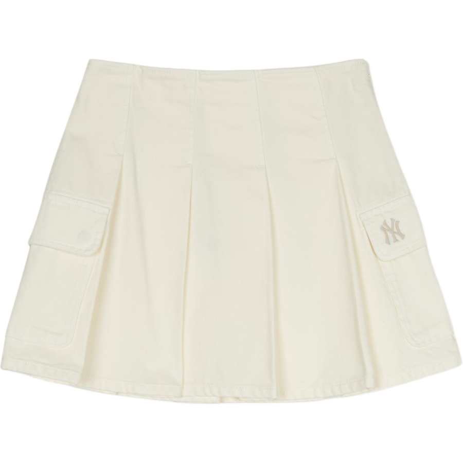 MLB New York Yankees Denim Short Skirts Women's Beige