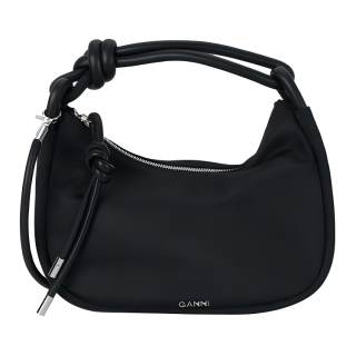 GANNI Nylon Handbag Medium Women's Black