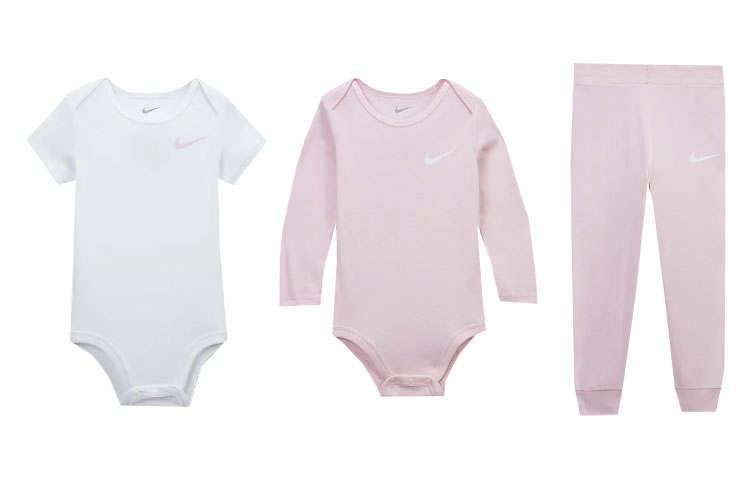 Nike Nike Crawlers Essentials Baby 12 24M 3 Piece Bodysuit Set Of 3 Pink Foam Infant And Toddler