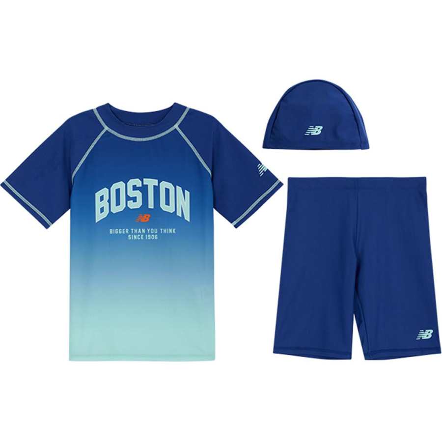 New Balance New Balance Fitted Kids' Swimsuit Summer Children Aged 3 7 Years Old Blue